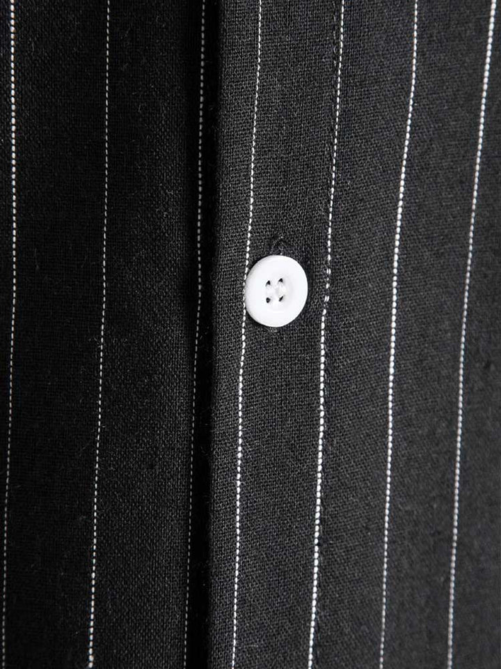 Emma & Rose Manhattan Jurgen™ short sleeve shirt in light fabric with a classic collar and button front, displayed on a hanger.