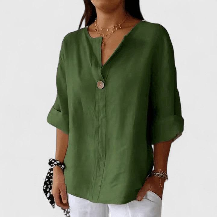 Elegant Kianna™ blouse by Emma & Rose Cape Town, featuring a stylish, flowy design with long sleeves and a soft fabric.