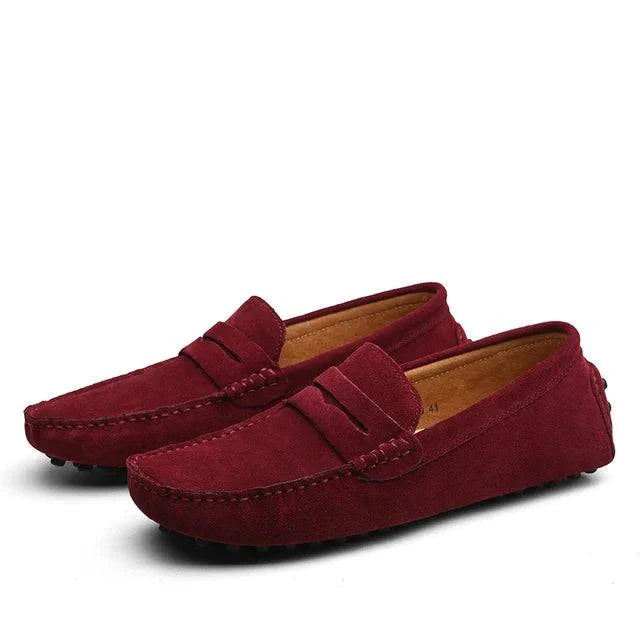 Jason™ Marina Leather Loafers by Emma & Rose Manhattan, stylish men's slip-on shoes with sleek leather finish.