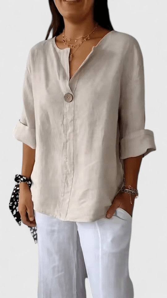 Elegant Kianna™ blouse by Emma & Rose Cape Town, featuring a stylish, flowy design with soft fabric and a modern fit.