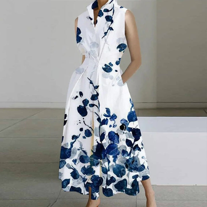 Dinora - Black and White Printed Dress