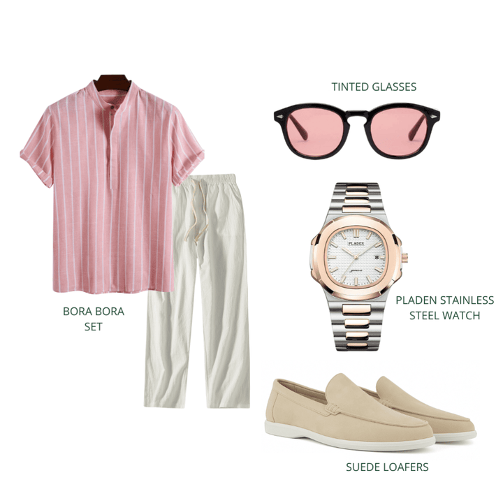 Emma & Rose Manhattan Gideon™ soft pink set featuring comfortable fabric and stylish design, perfect for everyday wear.