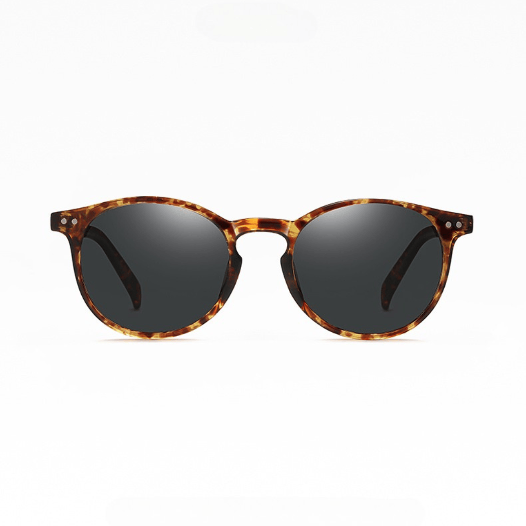 Emma & Rose Manhattan Ryder™ polarized sunglasses with black frames and dark tinted lenses, stylish and protective eyewear.