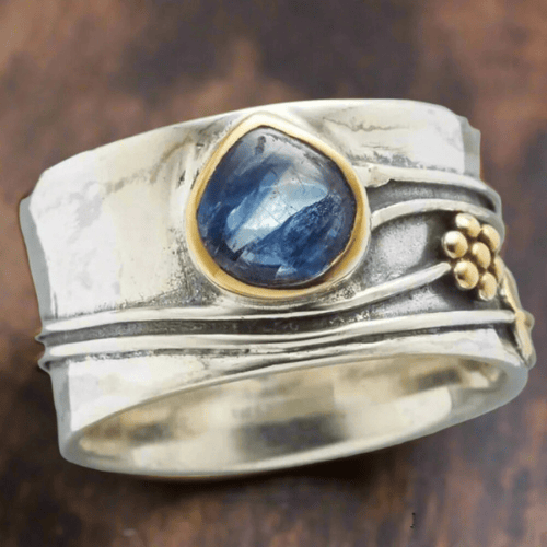 Rafaela™ bohemian ring by Emma & Rose Cape Town featuring intricate metalwork and unique design details.