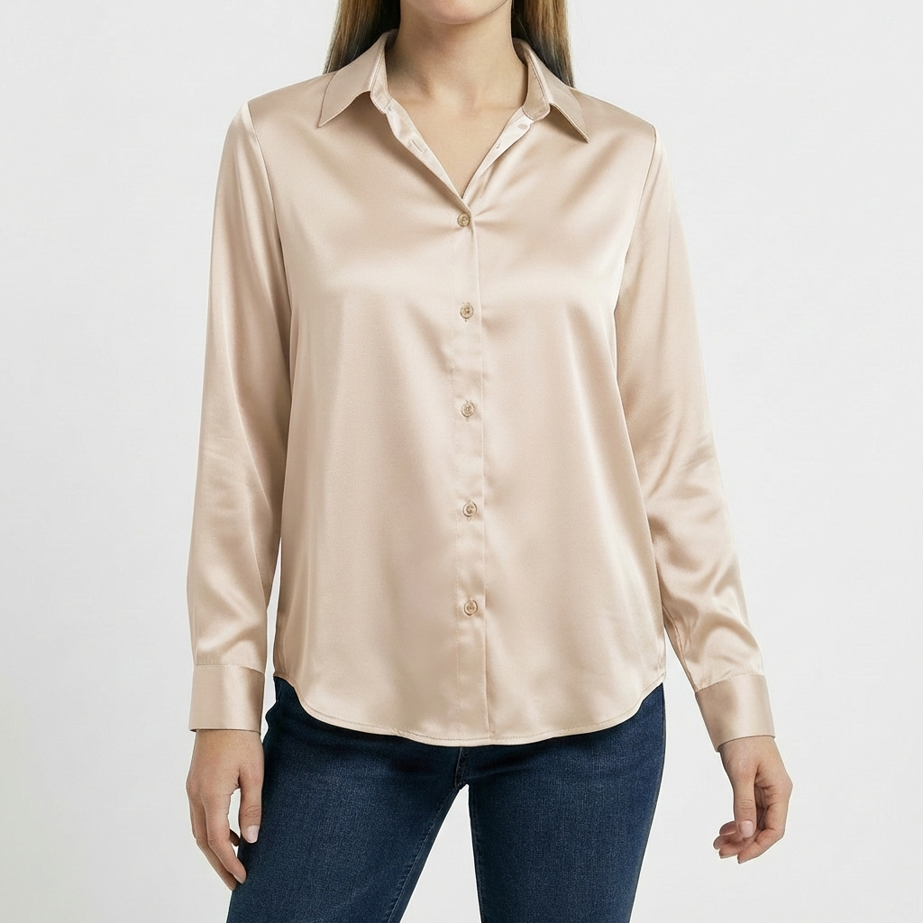 Valeria | Women's Blouse with Classic Collar and Tied Hem | Elegant