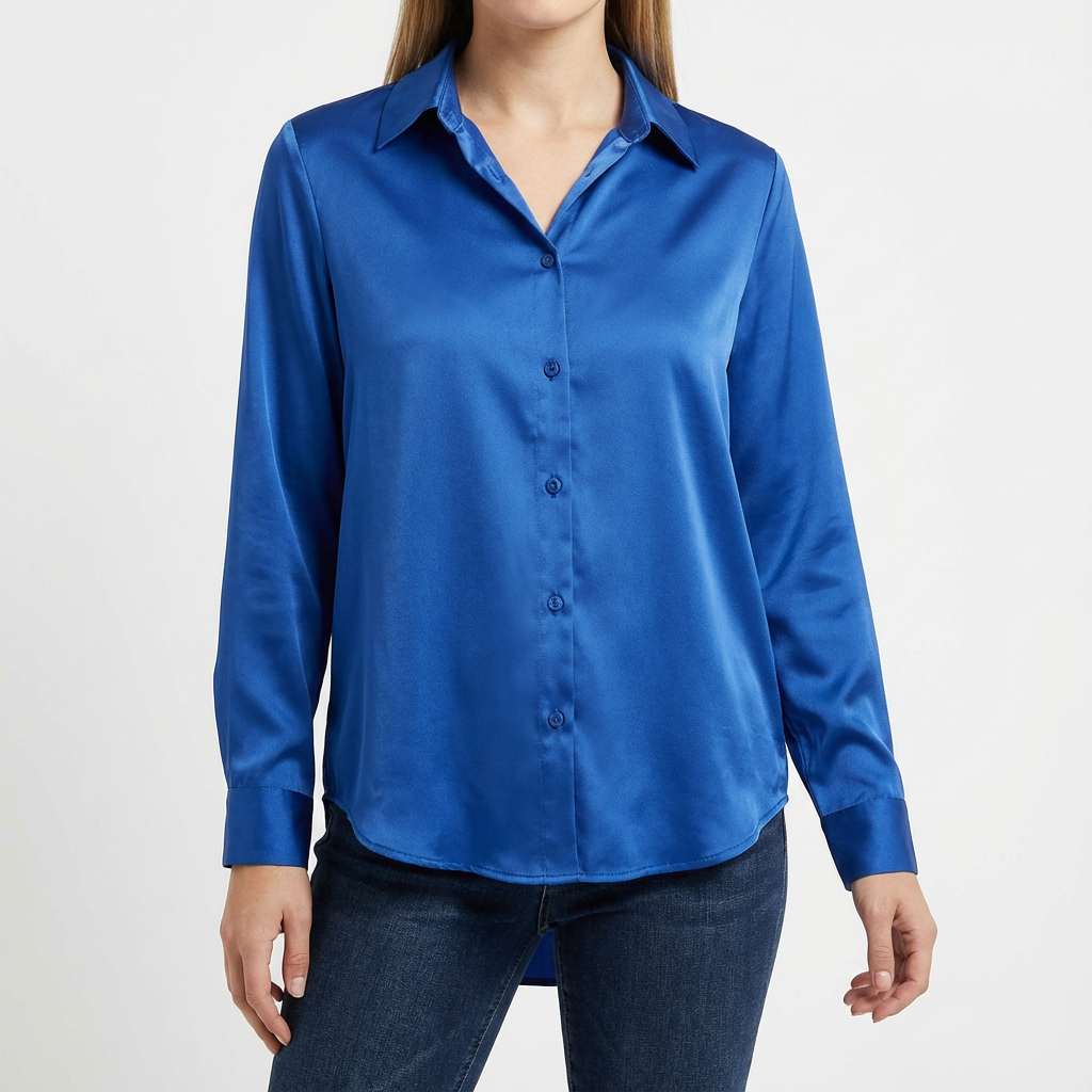 Valeria | Women's Blouse with Classic Collar and Tied Hem | Elegant
