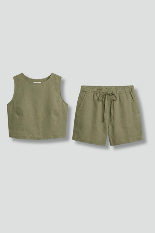 Women's Two Piece Set with Drawstring Waist