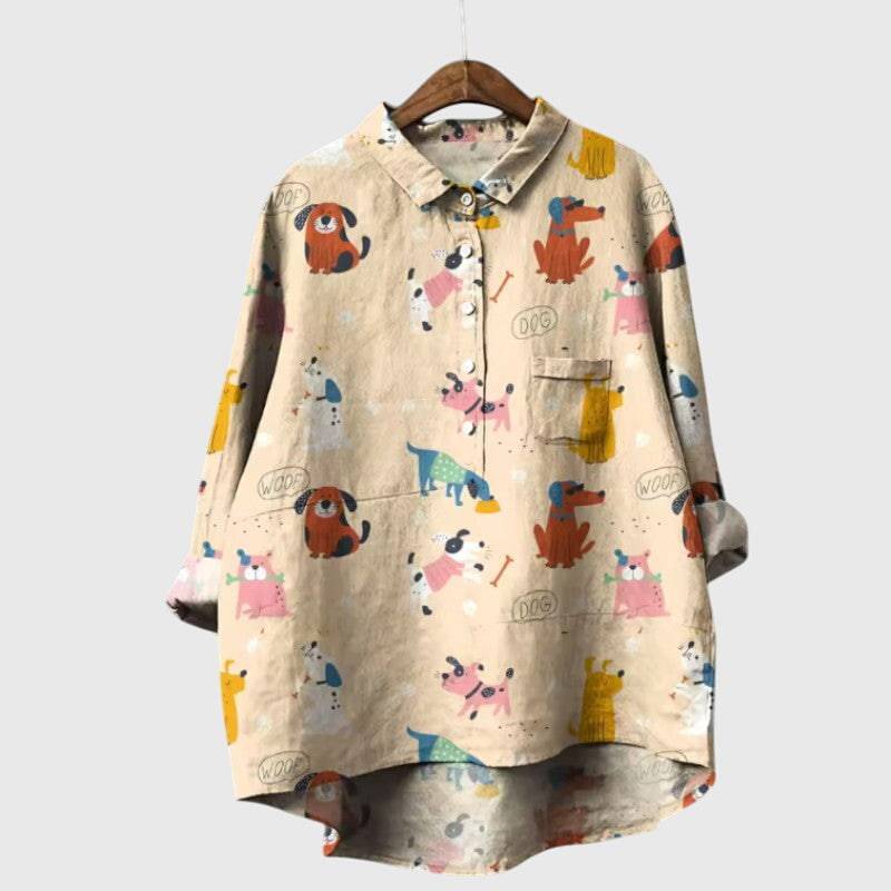 Emma & Rose Cape Town Elva™ elegant blouse featuring flowy fabric, V-neckline, and long sleeves in a stylish, sophisticated design.