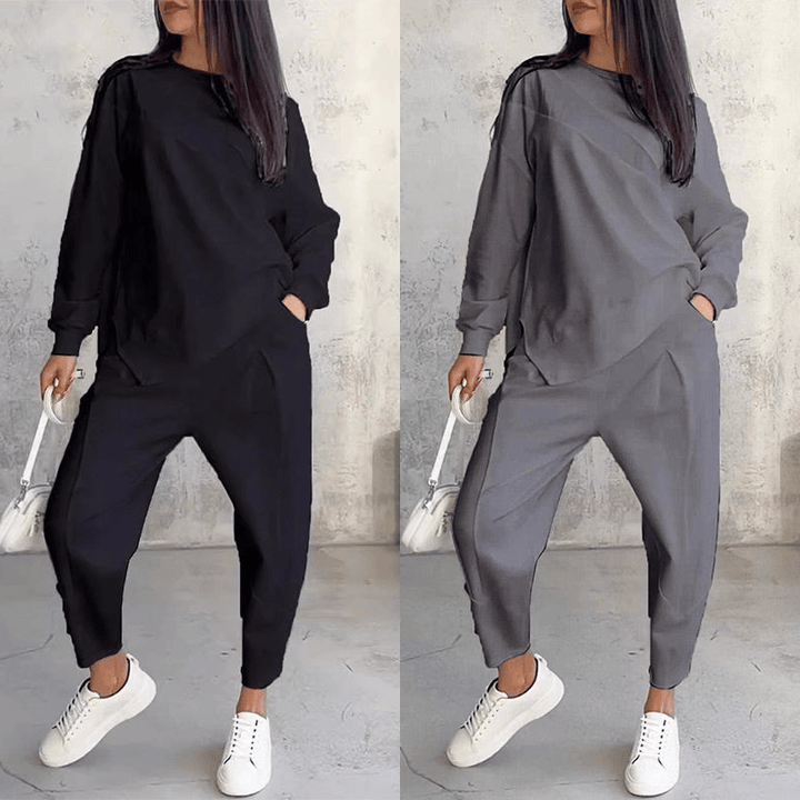 Esmée™ long sleeve hoodie and matching pants set for women by Emma & Rose Durban, soft and stylish loungewear ensemble.
