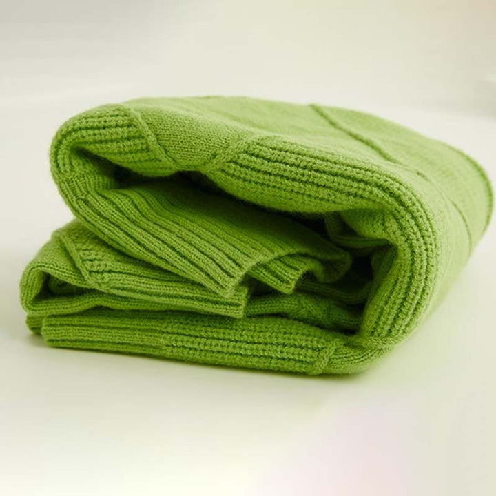 Casual Knit Pullover in Solid Colour