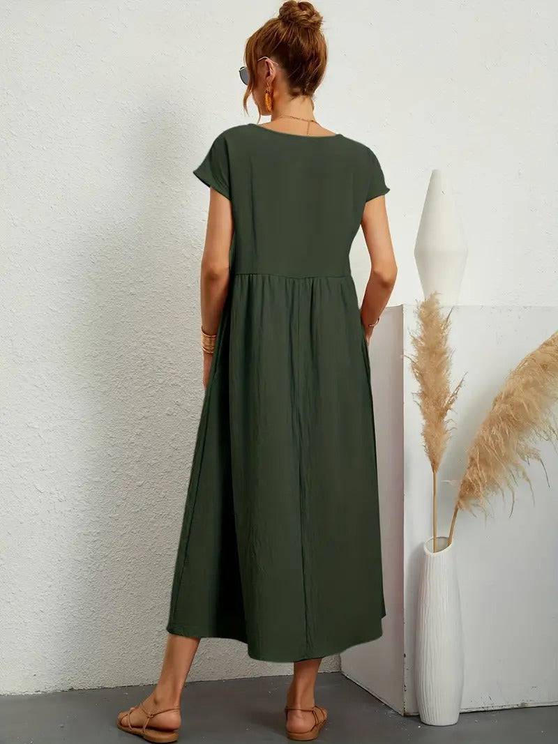 Emma & Rose Manhattan Elisa™ dress pocket with stylish design, showing close-up of the fabric and pocket detail.