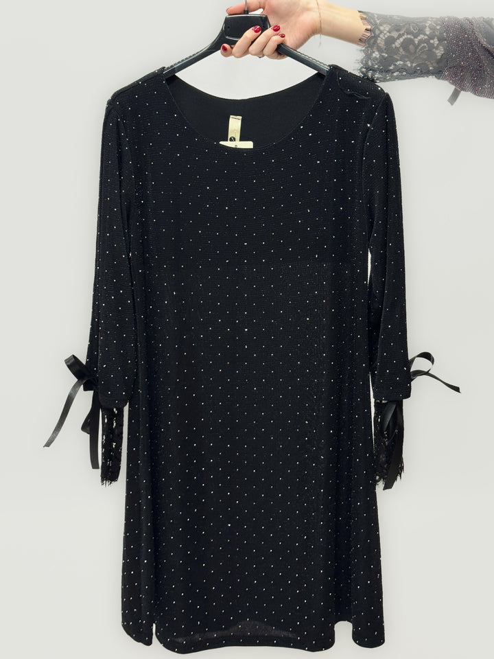 Black Bridget™ Brilliant Dress by Emma & Rose Cape Town featuring soft luxurious fabrics and elegant bow details.