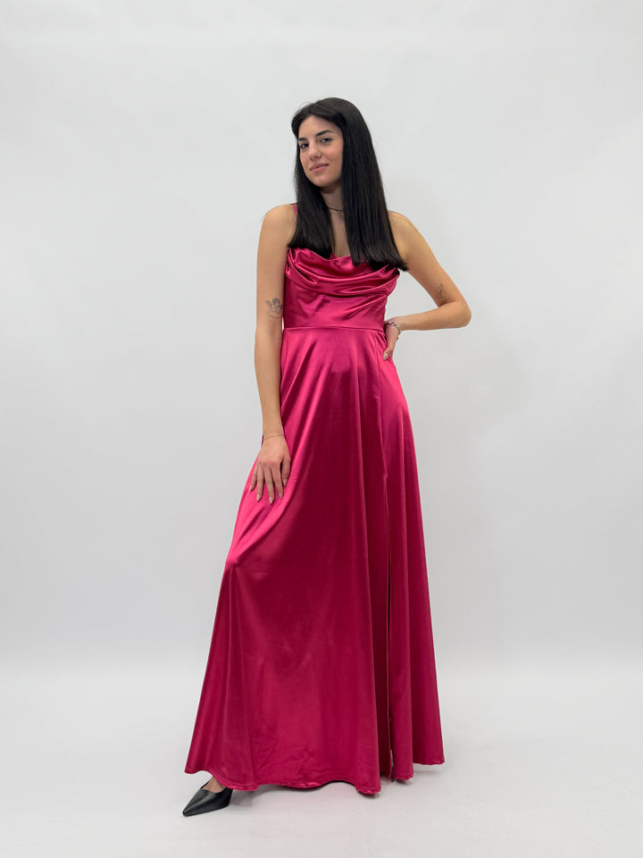 Light blue Bianca™ long dress by Emma & Rose Cape Town, elegant abiti with flowing fabric and stylish design.