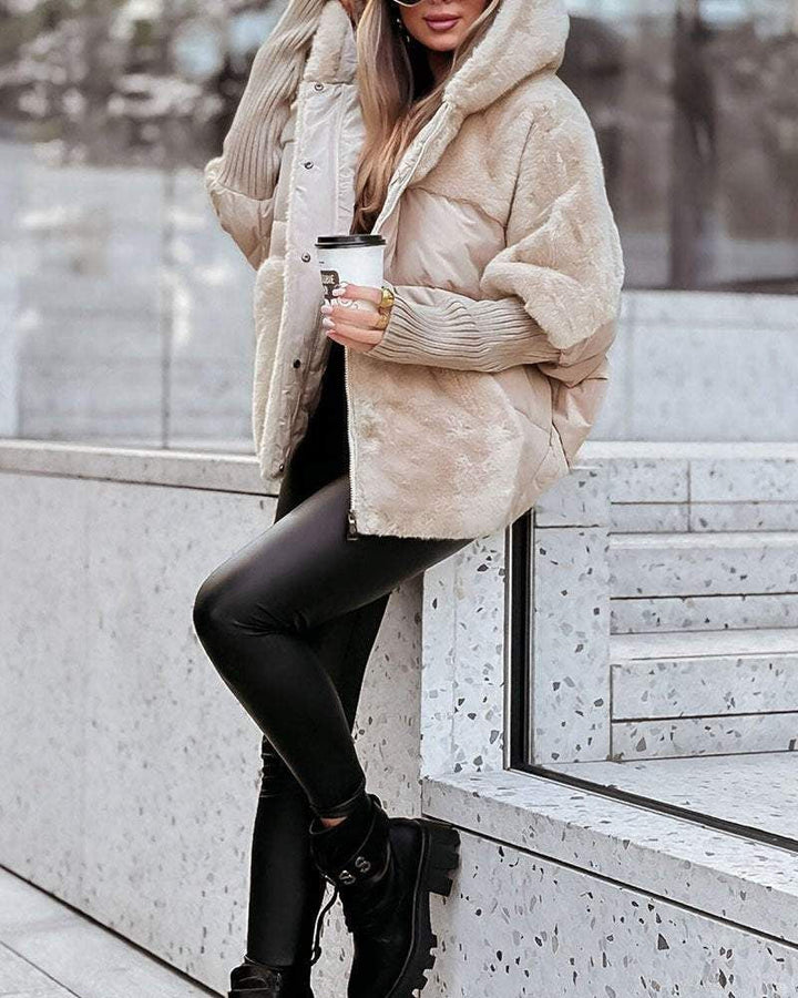 Emma & Rose Cape Town Ren™ Comfortable Coat in apricot, showcasing soft fabric and stylish design for everyday wear.