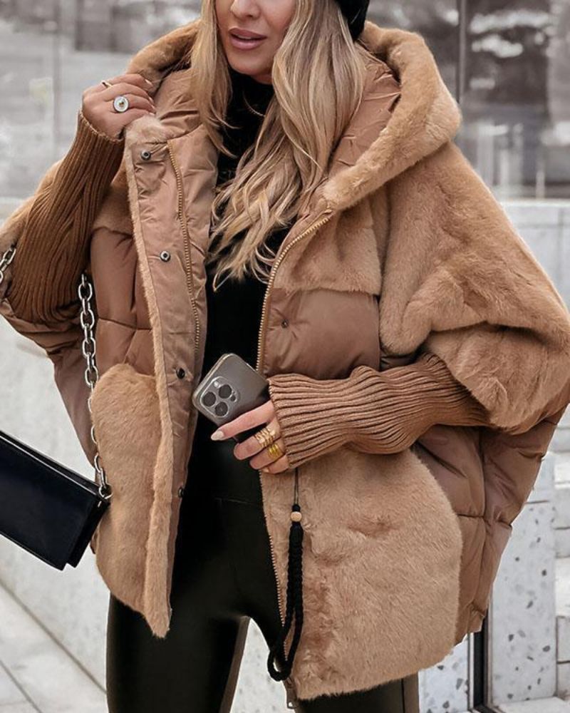 Emma & Rose Cape Town Ren™ Comfortable Coat in apricot, featuring a cozy, stylish design and soft fabric.