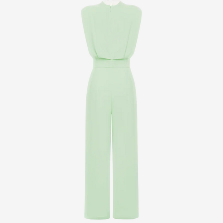 Beige Wiera™ jumpsuit belt from Emma & Rose Cape Town, shown draped over a jumpsuit for a stylish look.