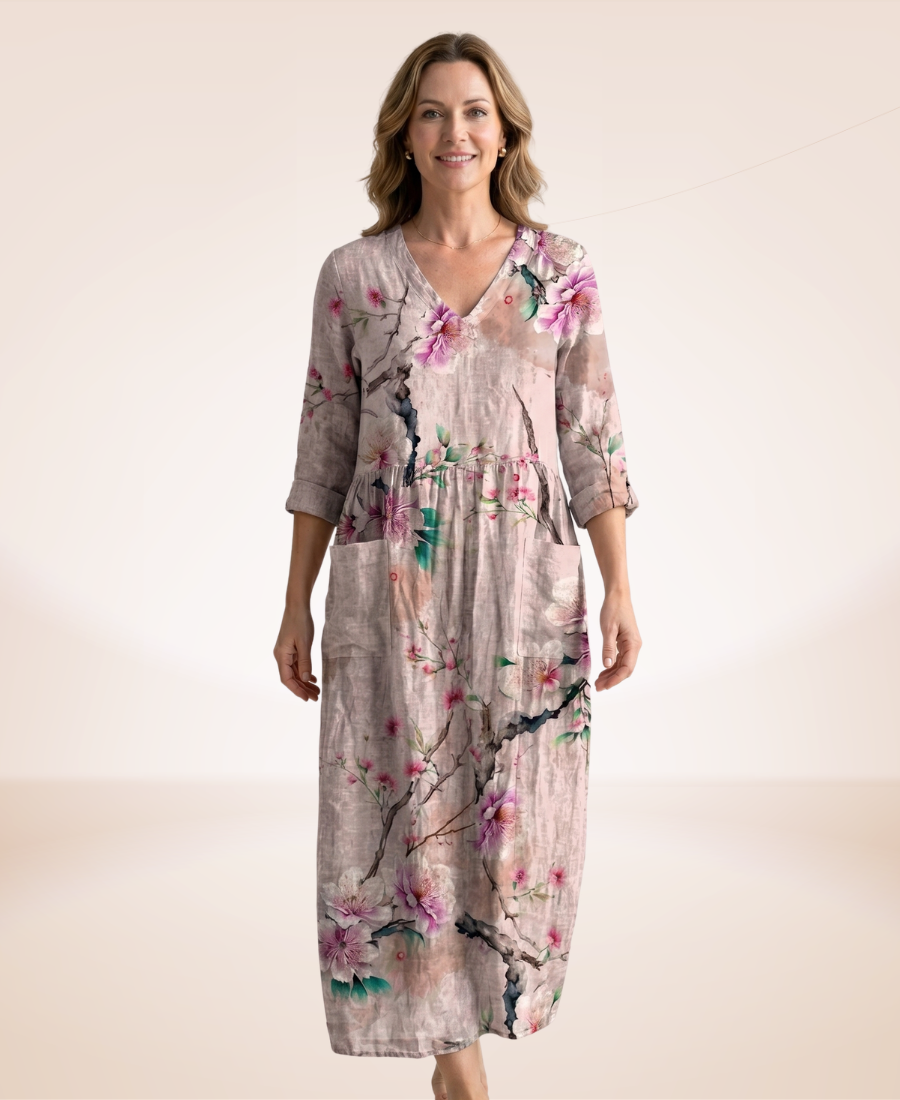 Beige breathable dress by Chantelle from Emma & Rose Cape Town, featuring a lightweight, comfortable design for casual wear.