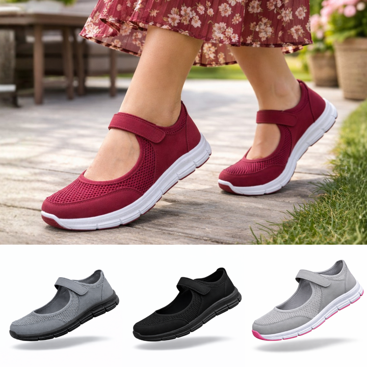 Black Xenia™ Orthopaedic Plus shoes by Emma & Rose Cape Town, featuring a super comfortable and supportive design.