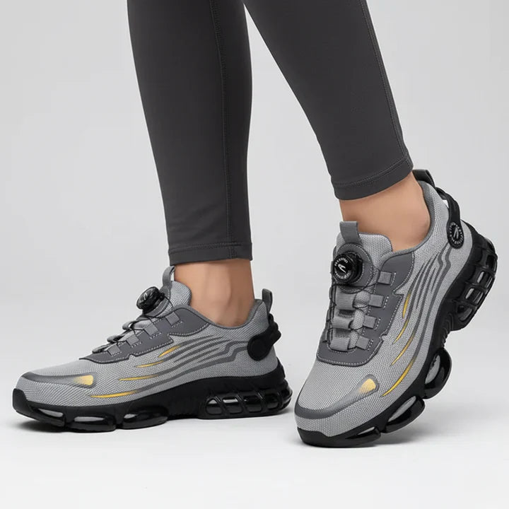Black Marno™ Max One S3 Women's safety shoes by Emma & Rose Cape Town, featuring durable design and slip-resistant soles.