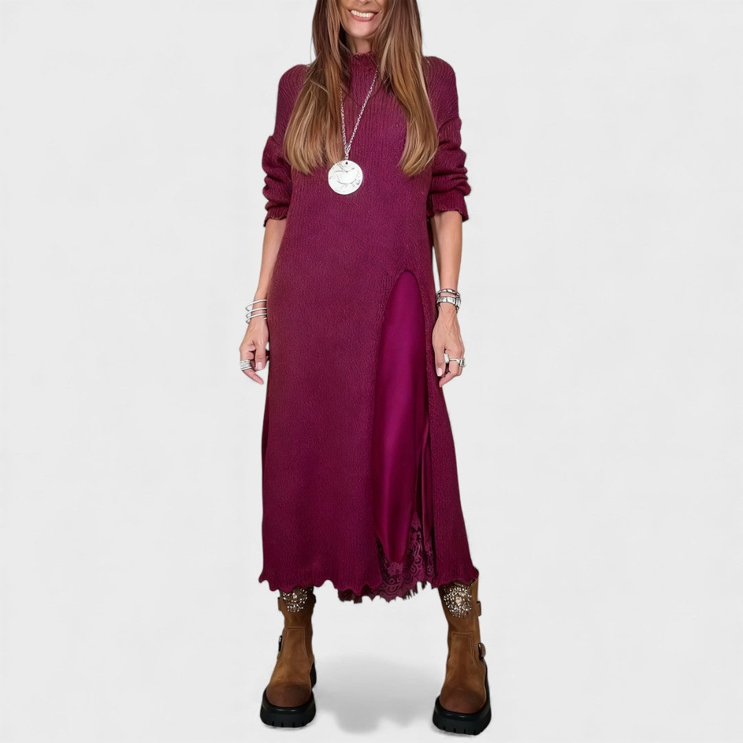 Black Laluna™ Chic Long Dress Set by Emma & Rose Cape Town, featuring elegant flowing fabric and stylish design.