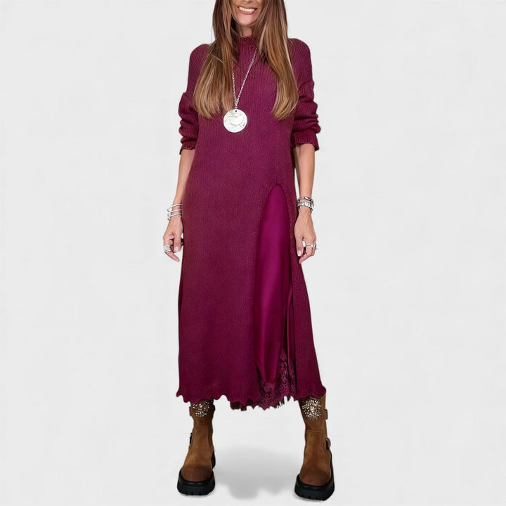 Black Laluna™ Chic Long Dress Set by Emma & Rose Cape Town, featuring elegant flowing fabric and stylish design.