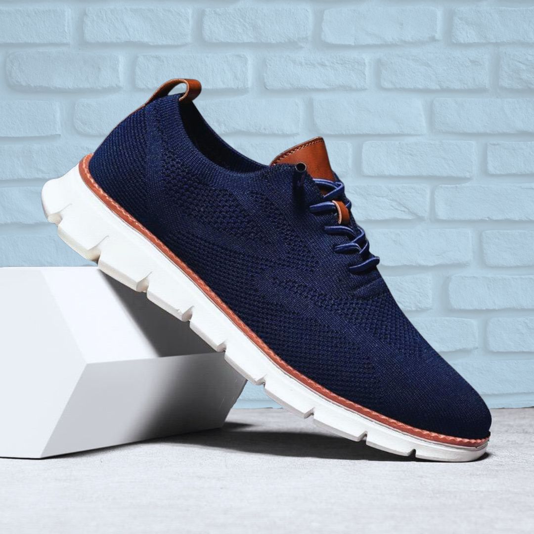 Emma & Rose Cape Town Odette breathable mesh sneaker in blue, showcasing lightweight design and comfortable athletic style.