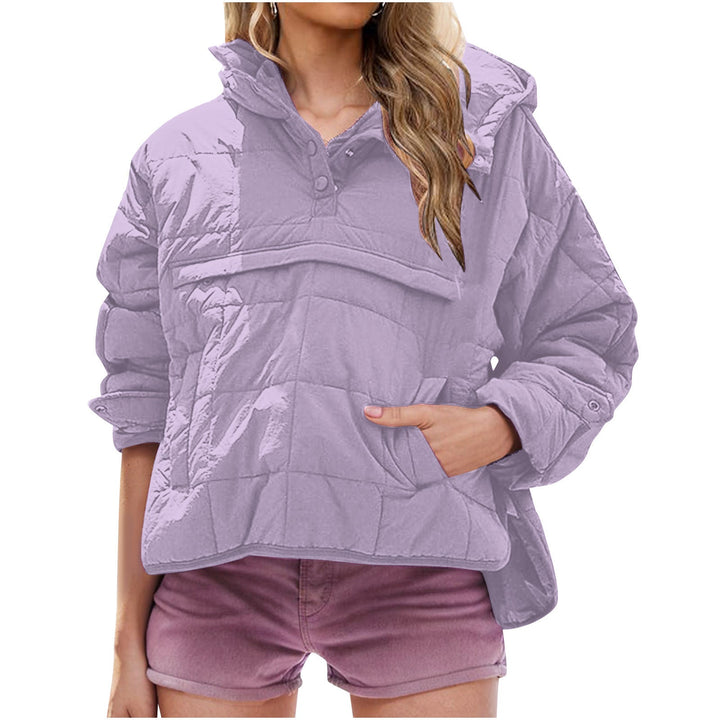 Dark brown Farrell™ hooded pullover jacket by Emma & Rose Cape Town, featuring a cozy hood and casual fit.