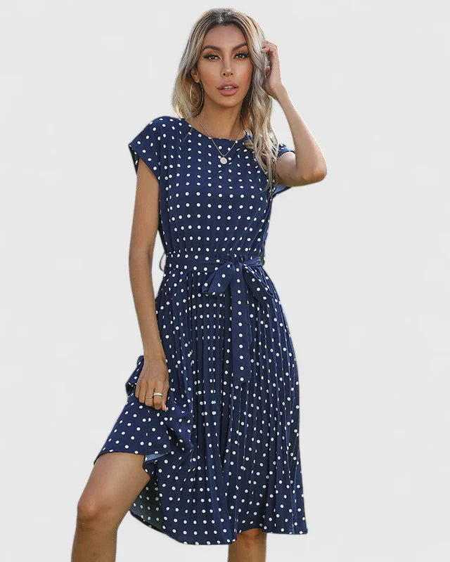 Emma & Rose Cape Town Allyzhea™ elegant blue dress for women, showcased on a mannequin with flowing fabric and stylish design.