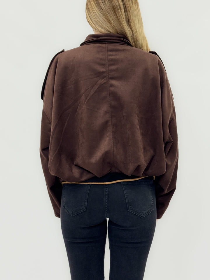 Black Greta™ effect jacket by Emma & Rose Cape Town, made with soft luxurious fabrics, stylish and comfortable.