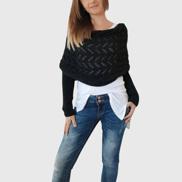 Emma & Rose Cape Town Lynoreviah elegant grey and green scarf, lightweight and stylish, draped on a neutral background.