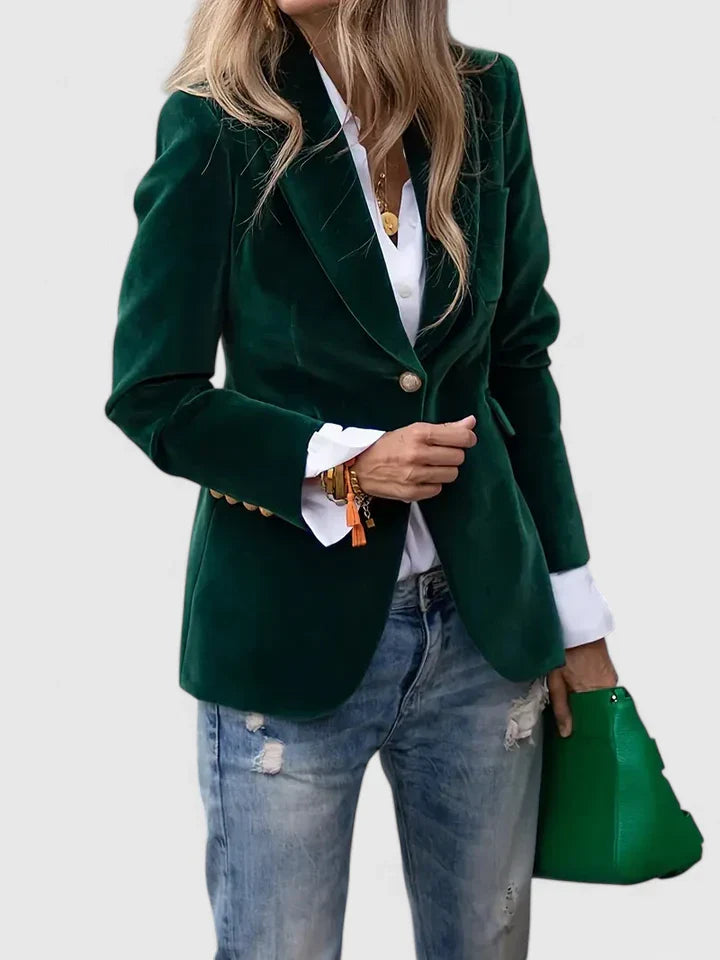 Black Lileth™ Elegant Blazer by Emma & Rose Cape Town, tailored jacket with structured fit and classic lapel details.