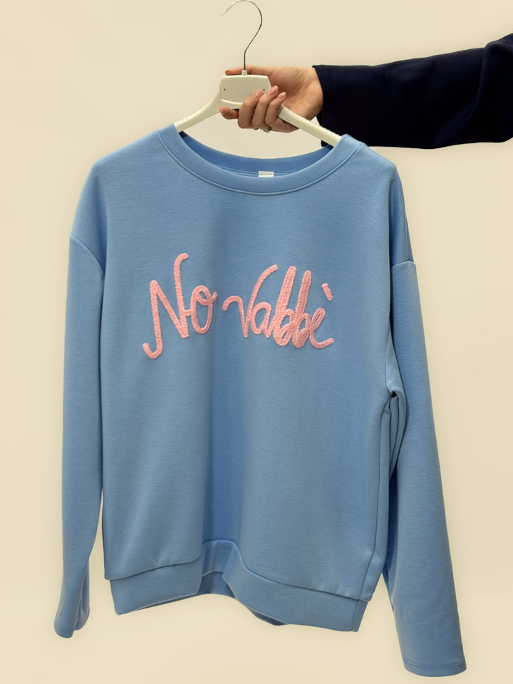 Black Noa™ casual sweatshirt by Emma & Rose Cape Town, featuring a relaxed fit and ironic design in soft knit fabric.