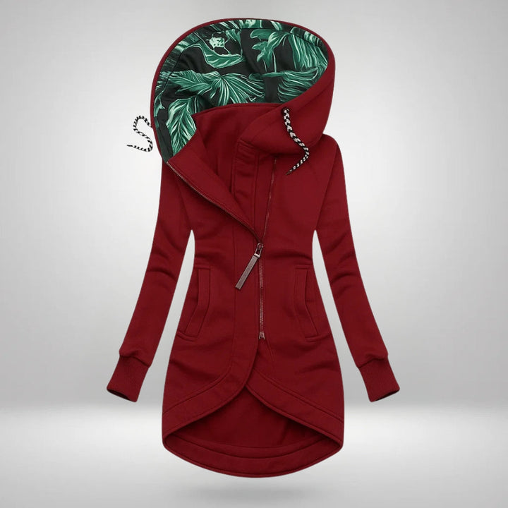 Navy blue Analynn™ elegant coat by Emma & Rose Cape Town, tailored fit, with classic lapel and button details.