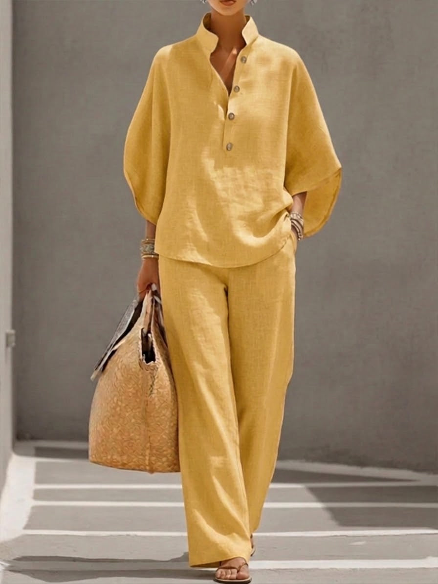 Navy blue Mariel Elegant Comfort Set by Emma & Rose Cape Town, featuring a stylish, comfortable sleepwear ensemble.