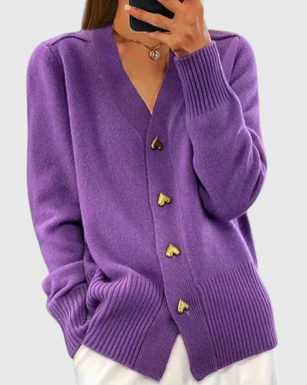 Pink Lillyanne™ Elegant Cardigan by Emma & Rose Cape Town, shown on a mannequin with a soft, cozy knit texture.