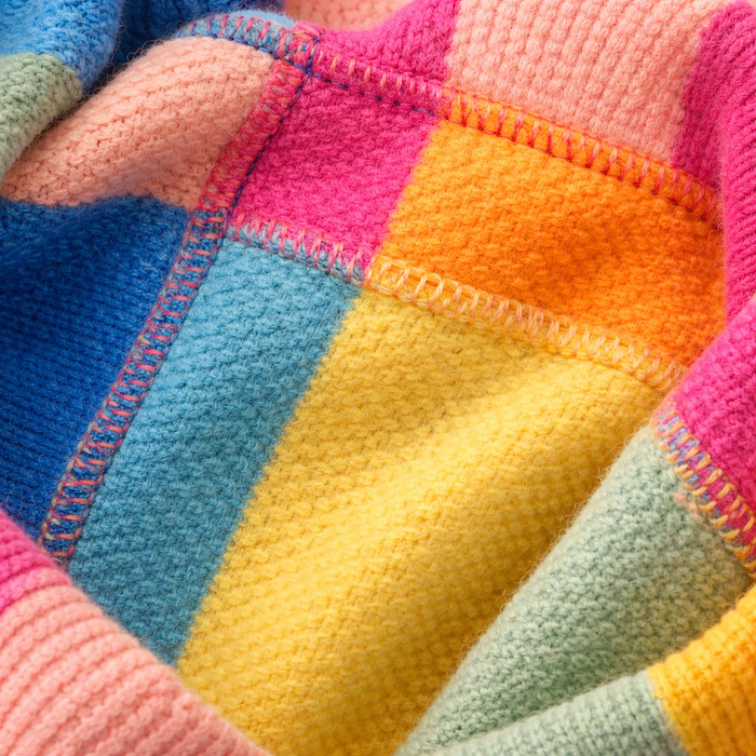 Multicolour Chloé jumper with a cozy knit design, featuring vibrant hues and a relaxed fit, displayed on a mannequin.