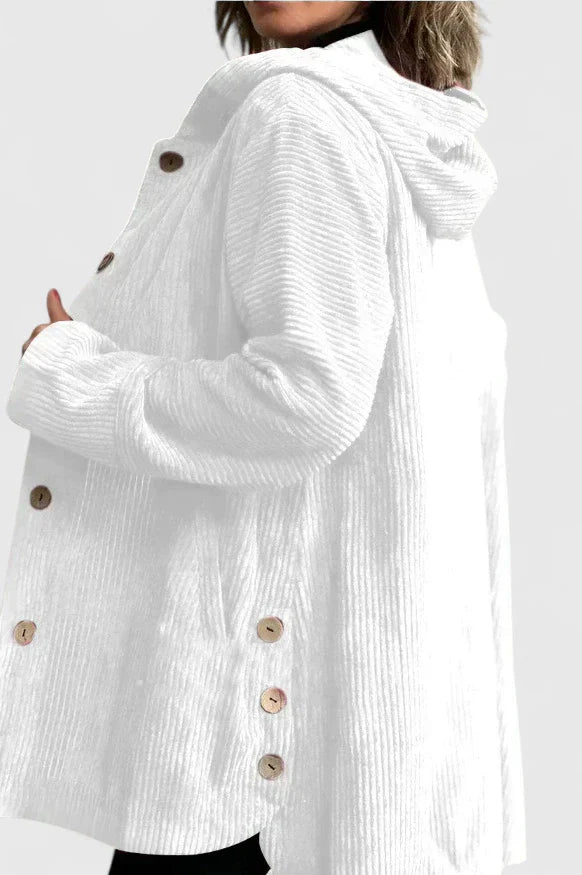 Emma & Rose Cape Town Ysalindah™ comfortable red jacket shown with a relaxed fit and stylish design.