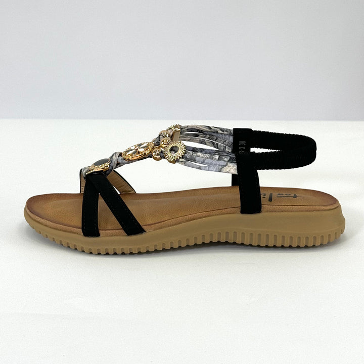 Black Kirsten™ platform sandals by Emma & Rose Cape Town with comfortable straps and stylish design.
