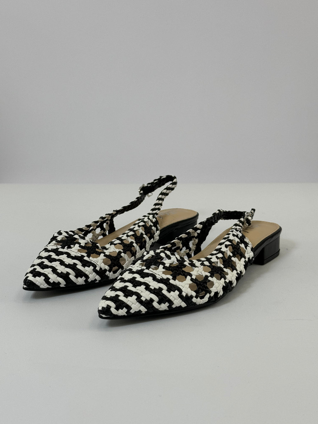 Black Pippa™ slingback sandals by Emma & Rose Cape Town with a stylish open-toe design and comfortable heel for women.