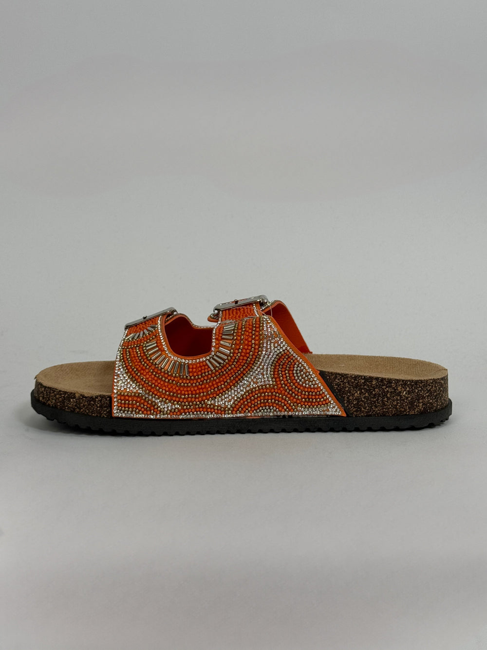 Orange Merano™ chic sandals by Emma & Rose Cape Town, stylish slip-on shoes with a sleek design and comfortable fit.