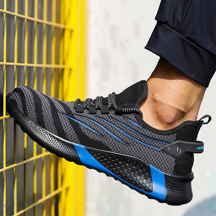 Emma & Rose Cape Town Protective™ Indestructible Trainers in black with sturdy design and padded soles for durability and comfort.
