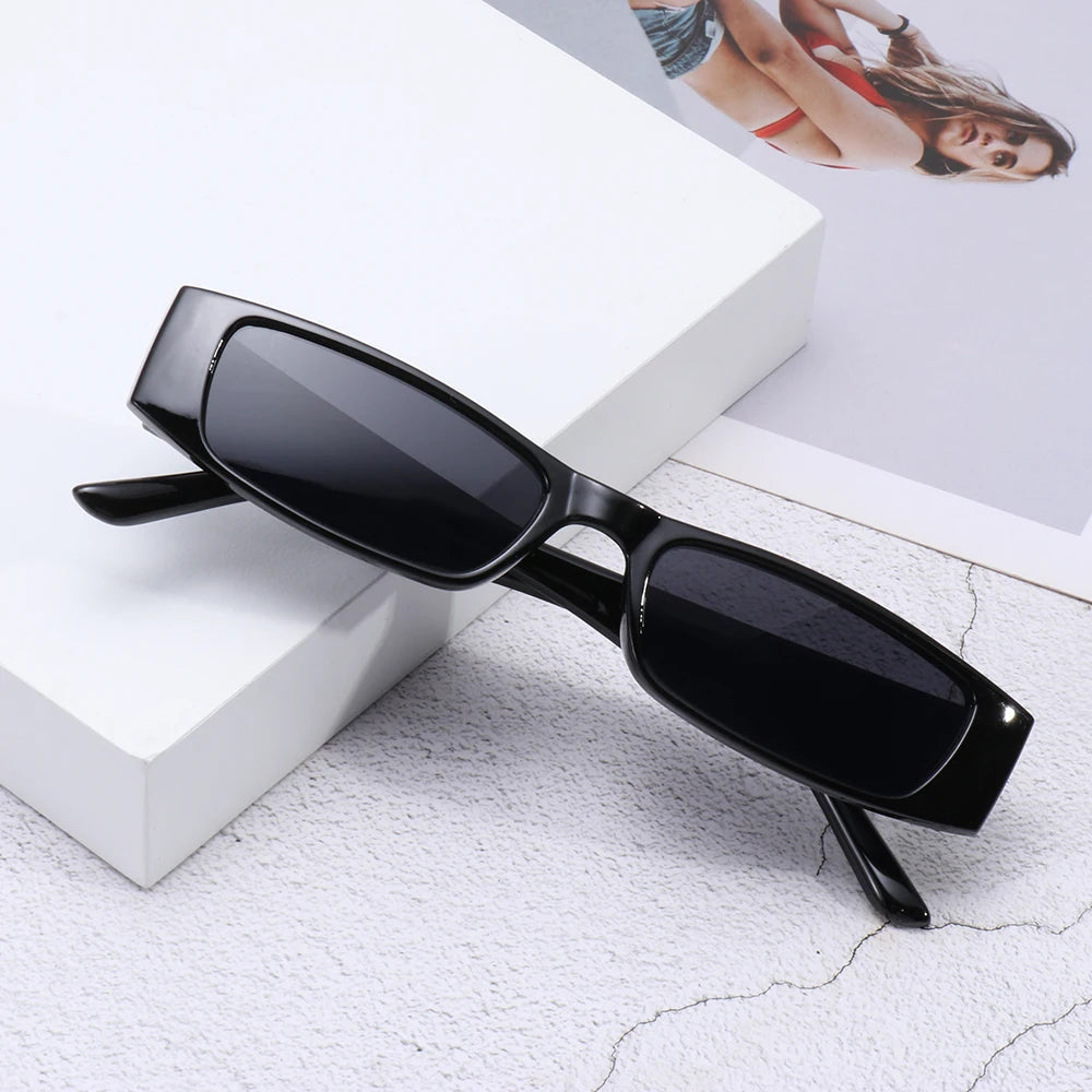 Black Viper Slim Shades by Emma & Rose Cape Town, women's accessories, featuring sleek, narrow sunglasses with stylish design.