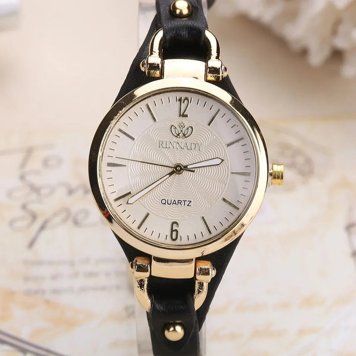 Emma & Rose Cape Town Helena L'Or Blanc women's watch with a brown leather strap and elegant design.