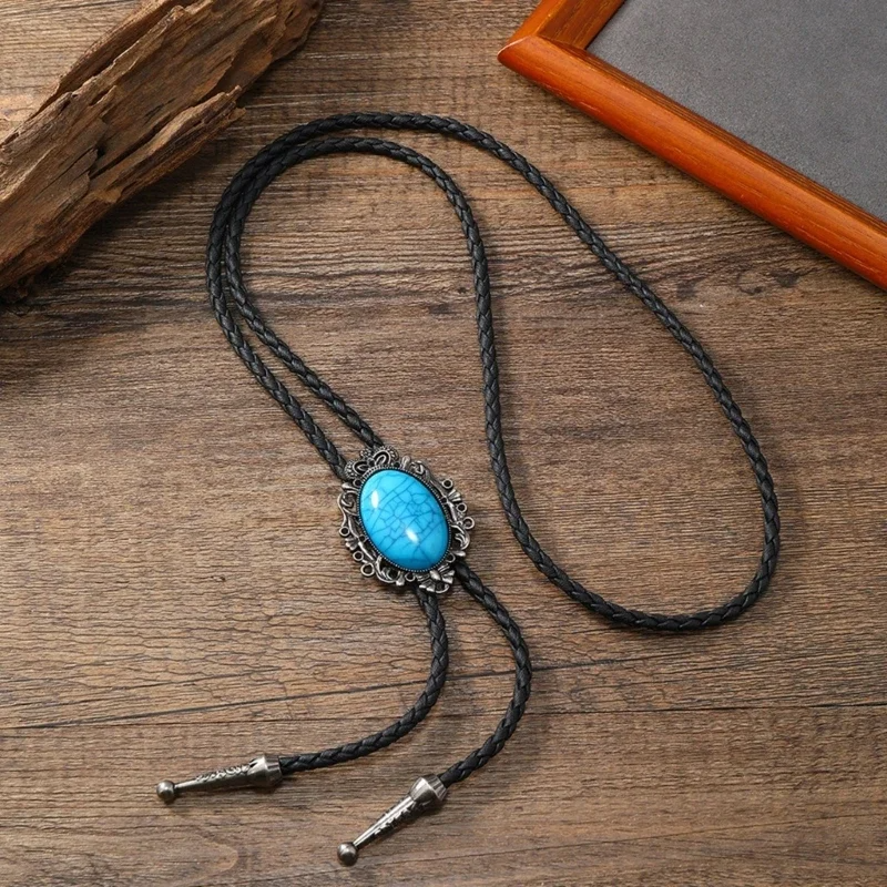 Women's accessories: Emma & Rose Cape Town Renegade Tribal Bolo Tie with decorative bead and metal accents.