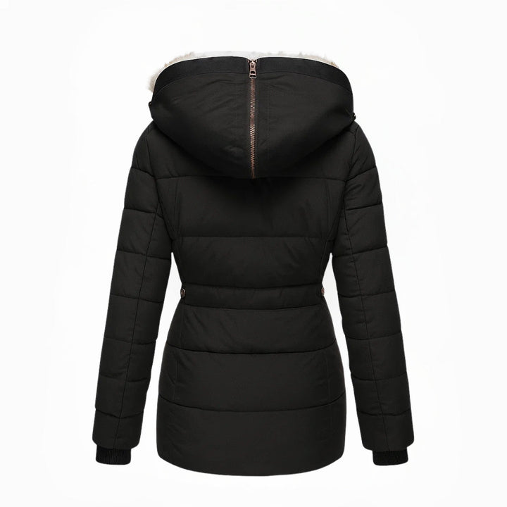 Black Jasmine™ women’s winter coat by Emma & Rose Cape Town, comfortable and stylish winter jacket for women.