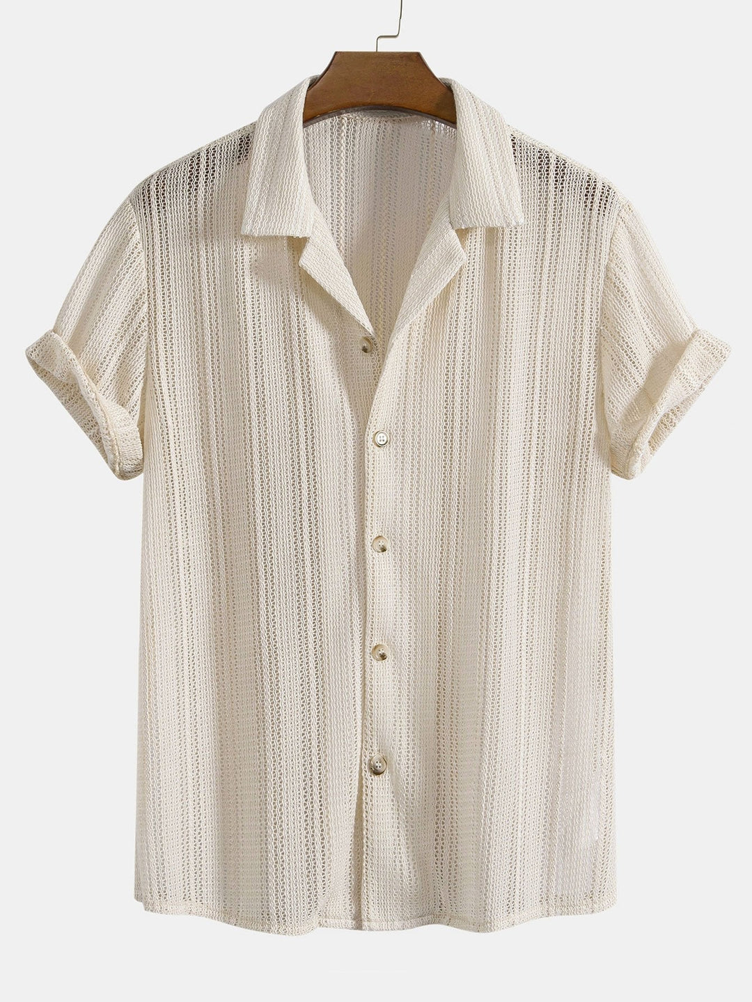 Emma & Rose Manhattan Mads™ casual summer beige short-sleeved set, lightweight fabric, relaxed fit, perfect for warm weather.