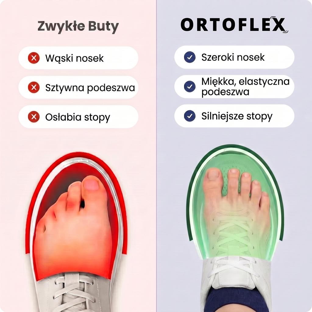 Ortoflex EasyFit™ - Ergonomiczne Szerokie buty dla naturalnego ruchu