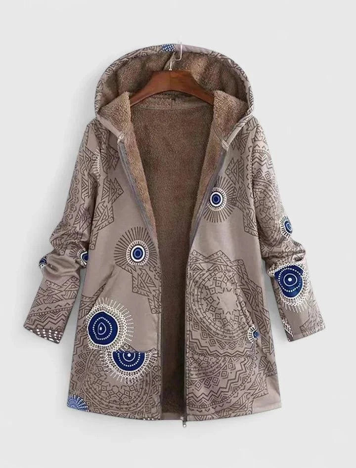 A Averiel™ comfortable jacket by Emma & Rose Cape Town displayed on a hanger against a neutral background.