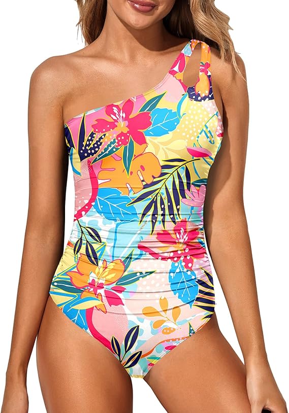 Ladies' swimsuit with one-shoulder design and tummy control – Valeria