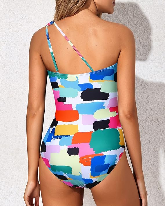 Ladies' swimsuit with one-shoulder design and tummy control – Valeria